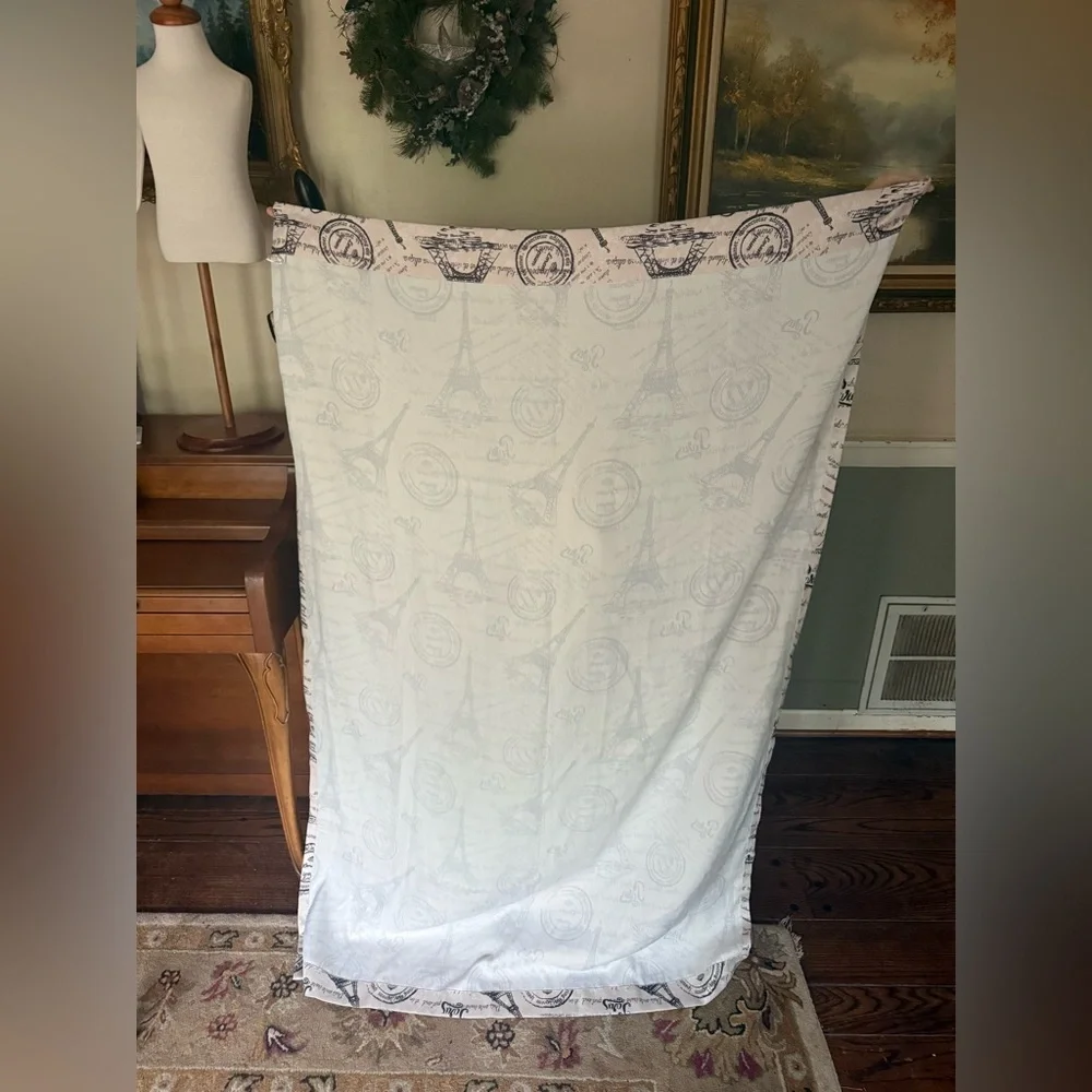 Paris Eiffel Tower Print Fabric Curtain 41 x 62